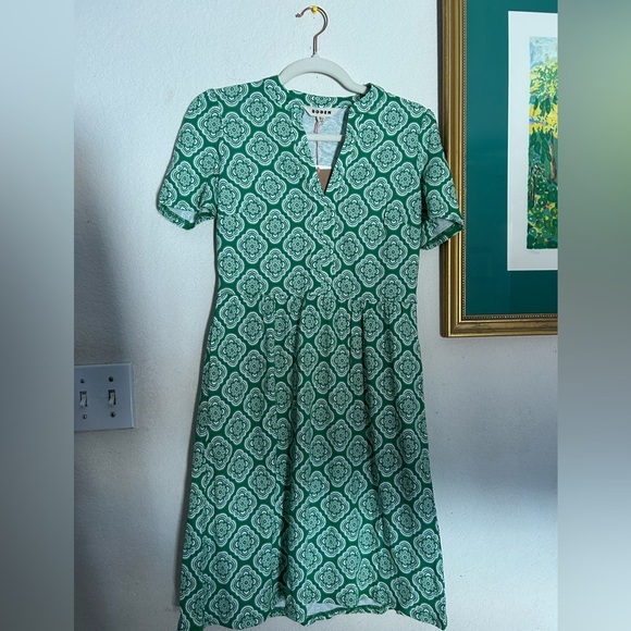 NWT Boden Naomi Short Sleeve paradise green botanic blush size 2R - Picture 4 of 7